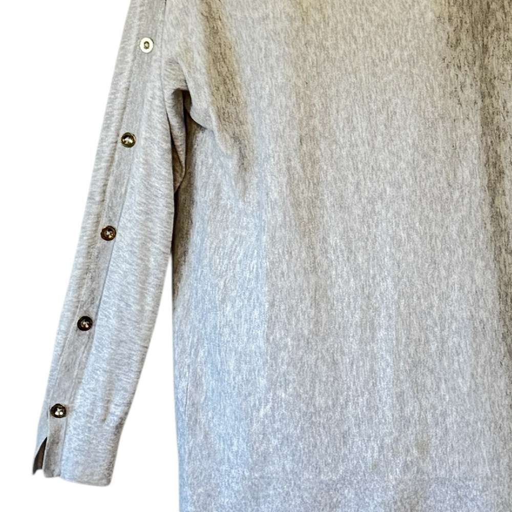 Lilly Pulitzer Arna Pullover Sweater Cotton Blend Light Grey Coolmax  Medium - Picture 3 of 10